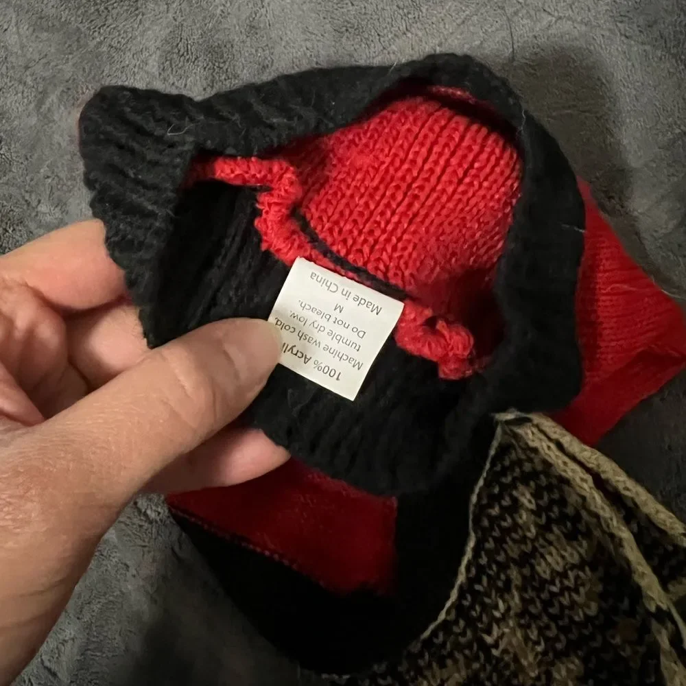 Holiday Christmas dog sweater dress